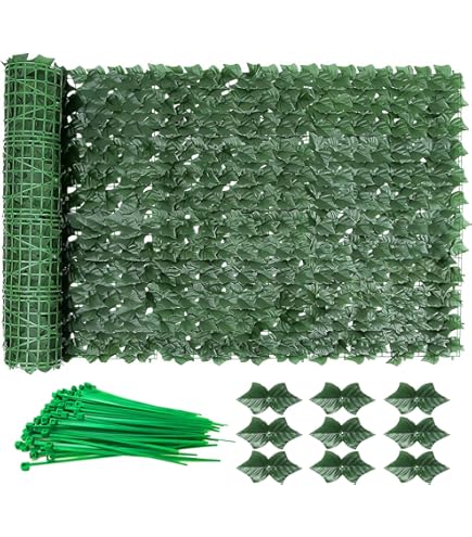 Knstlicher Efeu-Zaun 1x3m  Realistische Efeu Hecke Sichtschutz Fr  Balkon, Garten & Outdoor Dekoration UV-bestndiger Efeu