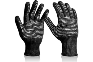 Sopito 2 Pièces Résistants à la Chaleur Mitaines de Gants pour Outils pour Cheveux Curling le Fer, Noir