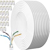 Ethernet Kablosu 100 Metre Cat 6 Y&uuml;ksek Hızlı 1000Mbps 250MHz Koruması Internet Kablosu Beyaz FTP 23AWG RJ45 Lan Kablosu Uzun