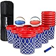 Get Out! Lawn Pong Extra Large Yard Games for Adults and Family - Giant Free Throw Pong Outdoor Game for Tailgating, Beach, Picnic, BBQ Parties - Oversized Beer Pong Backyard Party Games with Bag