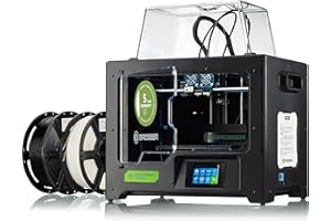 Bresser Stampante 3D T-REX WLAN FFF-3D con doppio estrusore (bicolore) LCD touch screen e corpo chiuso interamente in metallo per una dimensione fino a 227 x 148 x 150 mm, nero, grande