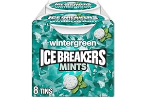 ICE BREAKERS Sugar Free Mints, Wintergreen 1.5 Ounce (Pack of 8)