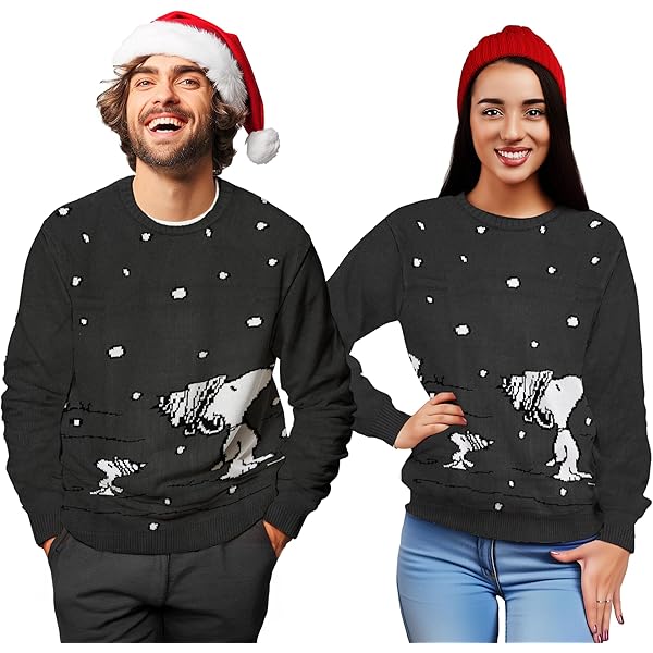 Peanuts Snoopy & Woodstock Schneemann Langarmshirt - Offizielles Lizenzprodukt