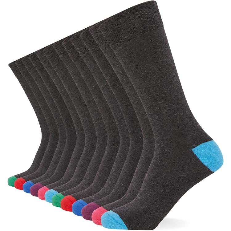 Lot De 5 Chaussettes Homme Dim - Renfort Talon/pointes - Noir - Taille 39-42 - Parfait Pour Le Sport Et La Ville