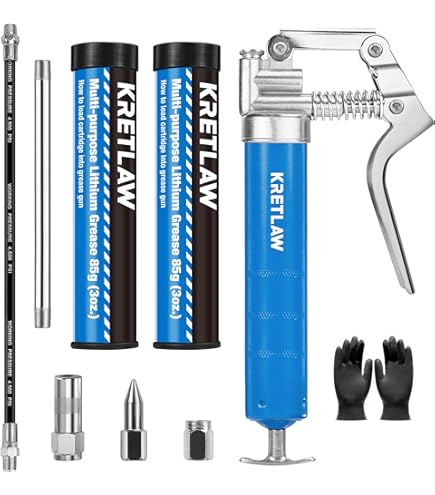 Pistola Ingrassatore Manuale 8000 PSI | Con Tubi E Boccagli | Per Auto E Meccanica | Colore Rosso - Foto 7