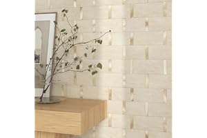 M MOFIT Metro Stick on Kitchen Tiles Splashback Matte,Stone Self Adhesive Mosaic Wall Stickers for Bathroom Waterproof (Beige 10Tiles)