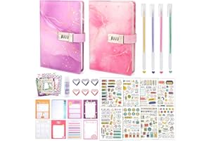 XOURSPATY Secret Diary for Girls, Gifts for Girls 8 9 10 11 12 13 Year Old Diary with Lock for Girls, Lockable DIY Journal for Girls Teenage Age 7-14, Birthday Back to School Presents Girls Notebook Pen