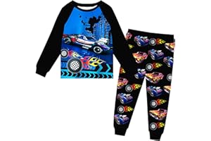 Brigcalki Pyjamas Boys Pjs Set For Kids Long Sleeve Pjs Girls Sleepwear Costume Tops and Pant for 3-10Y