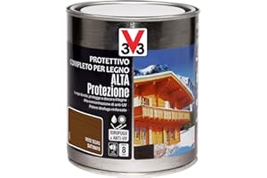 V33 Protettivo Completo per Legno a Solvente Alta Protezione Noce Scuro 0,75 L