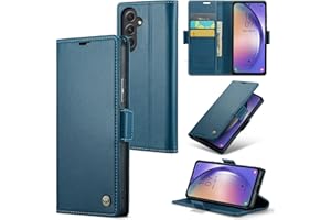Rerzoiro Funda para Samsung Galaxy A54 5G, Funda de Cierre Magnético, Cartera de Cuero PU con [Bloqueo RFID], Soporte, Ranura para Tarjetas, Carcasa de Libro, Case para Samsung A54, Azul