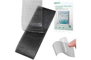 REDTRON taśma naprawcza do moskitiery (48mm×2m, Czarny), Zestaw naprawczy do moskitiery för fönster- och dörrskärm, Zestaw taśm samoprzylepnych do ekranu przed owadami