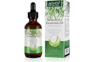 AL'IVER Rosmarinöl Haare, Ätherisches Rosmarinöl für Haarwuchs, Rosemary Oil for Hair, Natürliches Nährt die Kopfhaut, Verwendung im Diffusor oder auf Haut und Haar (Rosmarinöl Haare, 60ml)