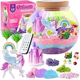 Unicorn Light-Up Terrarium Kit for Kids - LED Night Light Up & Remote Unicorn Birthday Gifts Toys for Girls Ages 4 5 6 7 8-12