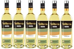 BODEGA CUATRO RAYAS Veliterra Verdejo - Vino Blanco DO Rueda (6 Botellas x 750ml)