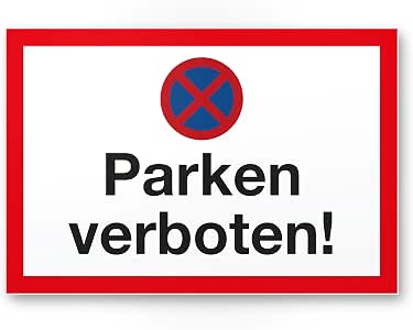 Komma Security 'Parken Verboten' Schild – 30 X 20 Cm, Kunststoff, Für Innen & Außen