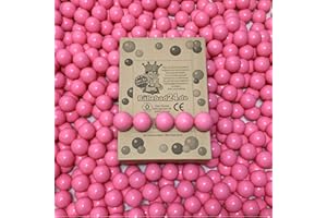 BÄLLEBAD24 100 bolas de plástico ecológico para piscina de bolas de caña de azúcar renovable, materias primas, 6 cm de diámetro, para guarderías y comerciales, color rosa