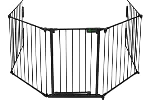 VOUNOT® Barrière de sécurité 3M Grande Version avec Kit de Montage Barrière de Protection Cheminée 5 Panneaux Préassemblé