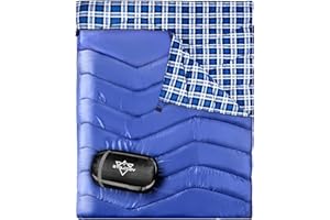 ETGLCOZY Double Sleeping Bag for Adults Camping, XL Queen Size Sleeping Bag for All Season Hiking Backpacking, 2 Person Sleeping Bag Lightweight Waterproof for Cold Weather & Warm