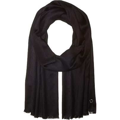 DKNY Damen Oversized Schal Mit Wimpernfransen – 178x67 Cm, Weicher Schal Für Herbst & Winter