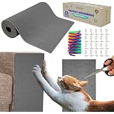 PEPPER&reg; Sofa Protector Cats Scratching &ndash; Self-adhesive Scratching Mat 40 x 200 cm with 20 Pins, Toy and Scissors, Prevents Sc