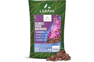 LERAVA écorce pour orchidée (3L) - écorce de pin Maritime tamisée - qualité supérieure, substrat prêt à l'emploi - Drainage & aération optimaux pour Racines saines - fabriqué en Italie