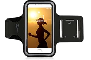 MyGadget Sportarmband Hülle - Jogging Case Armband für 6.0" Display Fitness Sport Armtasche für u.a. Apple iPhone X 8 Plus 7+ 6+, Galaxy S9 S8 - Schwarz