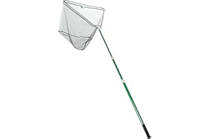 Zite Red de pesca con cabeza de martillo, de goma, telescópica grande, 3 m, para carpa, peces depredadores y más