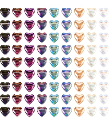 130 Perline Acriliche Opache A Forma Di Cuore - 13 Colori Misti 9x9.5x5.5mm Per Gioielli Fai Da Te