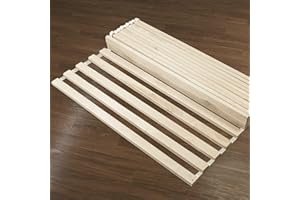 ‎HANSALES Hansales Rollrost 140x200cm, belastbar bis 350 kg 25 Leisten - hochwertig extra stark Lattenrost aus FSC® Birken Vollholz - Passt Wohnwagen Wohnmobil - Rolllattenrost