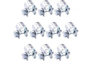 YYIGVMO 10 Pezzi 7-9 mm Mini Fascette Stringitubo, Fascette per Tubi di Iniezione di Carburante Zincate, Regolabile Fascette Stringitubo, per Tubo del Carburante, Tubo di Scarico