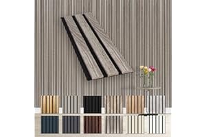 HEXIM Panneaux Acoustiques Échantillon - Paroi à Lamelles Flexible Bois MDF Panneaux Muraux Revêtement de Lamelles Revêtement Mural Décoration Intérieure (Vintage Oak Échantillon