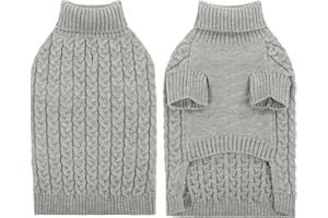 CITÉTOILE Knitted Pullover Dog Jumper, Turtleneck Sweater for Small to Large Dogs, Warm and Comfortable Winter Coat