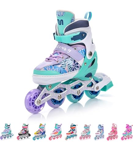 Madivo Dino Kinderset, 2-in-1 inliner/triskates, verstelbaar, ABEC-5 rolschaatsen, inline skates om te bouwen tot rolschaatsen, groen/zwart, maten: 26-29, 30-33 (S (30-33 Madivo Dino Kinderset, 2-in-1 inliner/triskates, verstelbaar, ABEC-5 rolschaatsen, inline skates om te bouwen tot rolschaatsen, groen/zwart, maten: 26-29, 30-33 (S (30-33
