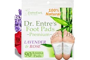ENTREFEET Dr. Entre's Detox Foot Patches: All Natural Detox Foot Pads to Remove Body Toxins, Pain Relief, Sleep Aid | Deep Cleansing Foot Detox Patches, 90 Pack
