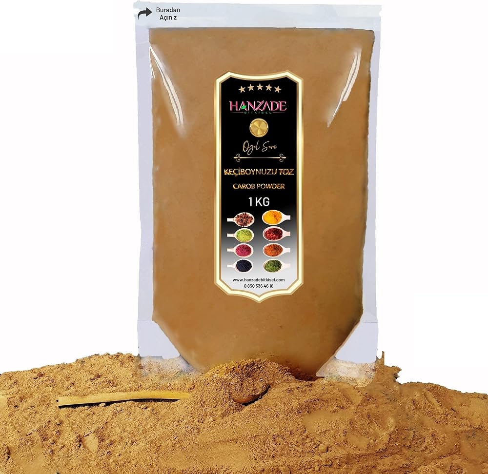 Hanzade Bitkisel Keçiboynuzu Harnup Tozu Unu 1 KG