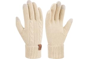Bequemer Laden Womens Winter Warm Touch Screen Gloves Elastic Cuff Thermal Knit Gloves for Women Cold Weather Gifts