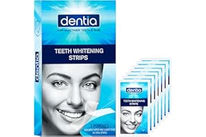 DENTIA 14 Teeth Whitening Strips, Gentle for Sensitive Teeth, Professional Effect to Remove Stains (14 Strips - 7 Pack)