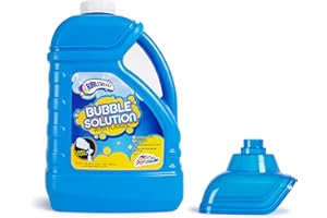 Grafix Bubble Solution Bottle 1.8 litres - Large Bubble Mixture for Bubble Machines with a Funnel Assorted Colors