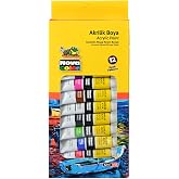 NOVA COLOR AKRİLİK BOYA T&Uuml;P 12Lİ