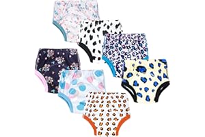 FLYISH DIRECT Töpfchen Trainingshose - Packung mit 7 Atmungsaktiv und Weich Trainerhosen fur Töpfchentraining, 6-lagiger Kinder Trainingshose Töpfchen,5T/120