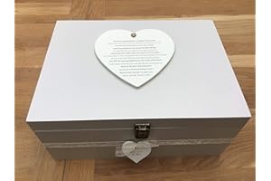 SHABBY CHIC PERSONALISED LTD BABY MEMORIAL Memory BOX MISCARRIAGE STILL BIRTH Bereavement PERSONALISED Keepsake Memory Box loss of a child VERY LARGE Daughter or ANY NAME OR TEXT