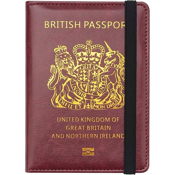 Custodia Per Passaporto Brexit In Pelle PU Blu - Con Protezione RFID, Tante Tasche - 12