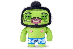 Fuggler Fugg Stars 9-tums licensierad (Rhymer Mcslimer) av ZURU – Funny Ugly Monster plyschleksak med nästan mänskliga tänder