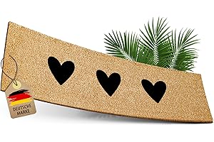 ‎ELBFUCHS ElbFuchs® Fußmatte Kokos 75x25cm mit Herzen [EXTRA LANGLEBIG & rutschfest] | Kokosmatte Fussmatte Aussen & Innen | Fußabtreter für Haustür