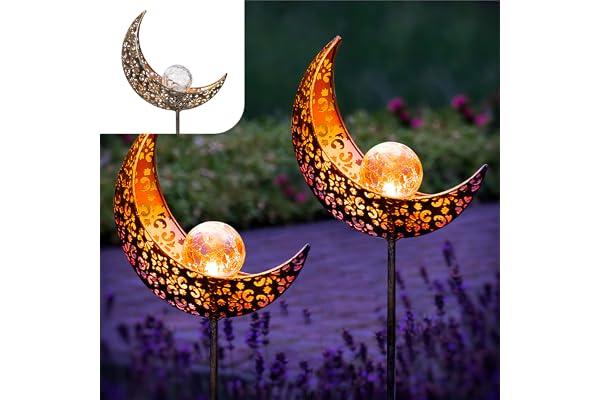 Gadgy Lampe Solaire Exterieur Decorative | Jeu de 2 Torche Solaire Jardin | Deco Jardin Exterieur Original | Lumiere Decorative | Lampes Solaires