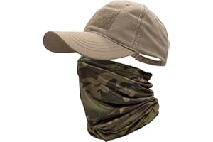 ehsbuy Cappellino Militare Camo Cappello Softair Baseball Scaldacollo Berretto Visiera Mimetica Esercito Bandiera Tattico per Caccia Paintball Tiro
