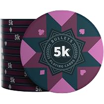 Bullets Playing Cards, Paulie, Placas de póquer de cerámica, con valores, 6 unidades, 100 Bullets Playing Cards, Paulie, Placas de póquer de cerámica, con valores, 6 unidades, 100