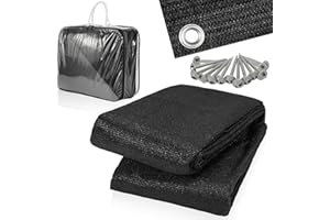 Jiubiaz Tapis pour auvent, Tapis de Camping, Respirant et antidérapant, Lavable, avec 12 Trous, 13 piquets et Sac de Transport, différentes Tailles