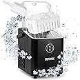 Duronic Ice Maker ICM12, Fast Clear Ice Maker Machine with 6-Min Cycle, Portable Automatic Ice Cube Maker with Ice Scoop & Basket for Home, Office, Bar, BBQ Party, RV 12KG in 24H Self-Cleaning, Black
