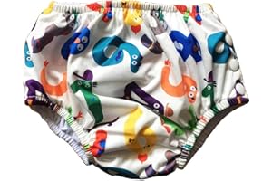 DICACA NATURE - Costume da bagno per neonati e bambini piccoli 0-4 anni - riutilizzabile ed ecologico - Massima protezione anti-perdite - ideale per piscina e spiaggia. (M, Numeri)